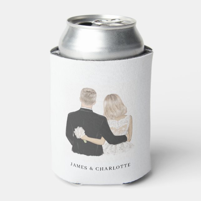 Rafraîchisseur Pour Canette Illustration de la mariée et de la chambre peut re (Can devant)