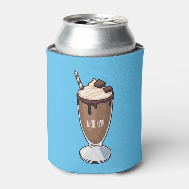 Rafraîchisseur Pour Canette Illustration de milk-shake au chocolat (Can devant)
