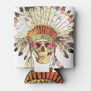 Rafraîchisseur Pour Canette Illustration de mode crâne amérindien