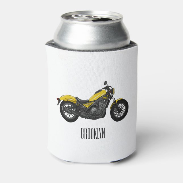 Rafraîchisseur Pour Canette Illustration de moto Cruiser (Can Dos)