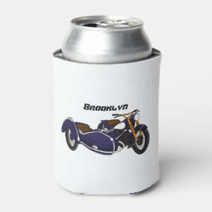 Rafraîchisseur Pour Canette Illustration de moto pourpre Sidecar