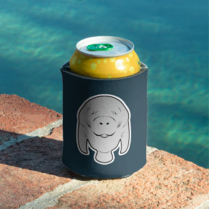 Rafraîchisseur Pour Canette Illustration du caractère de l'icône Manatee