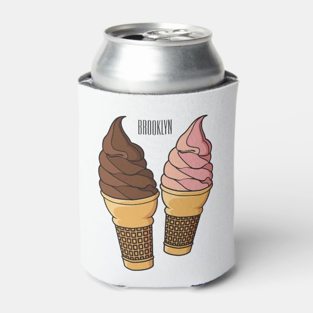 Rafraîchisseur Pour Canette Illustration du cône de crème glacée (Can devant)