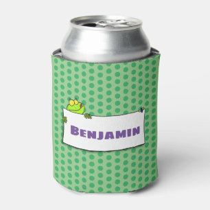 Rafraîchisseur Pour Canette Illustration du panneau de grenouille verte mignon