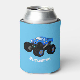 Rafraîchisseur Pour Canette Illustration d'un camion monstre bleu mou