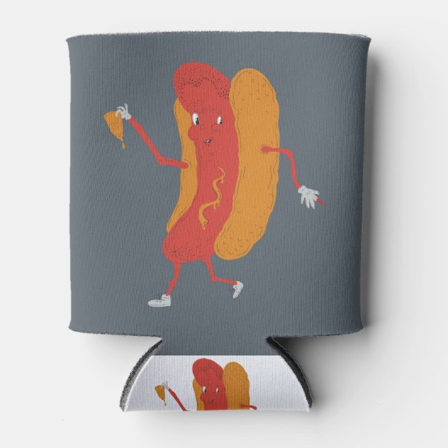 Rafraîchisseur Pour Canette Illustration Hot Dog (Devant)