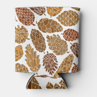 Rafraîchisseur Pour Canette Illustration motif cônes de pin.