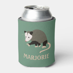 Rafraîchisseur Pour Canette Illustration Possum léger vert personnalisé
