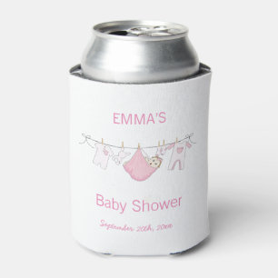 Rafraîchisseur Pour Canette Image mignonne Lave Baby shower rose Fille