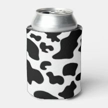 Impression de vache noire et blanche