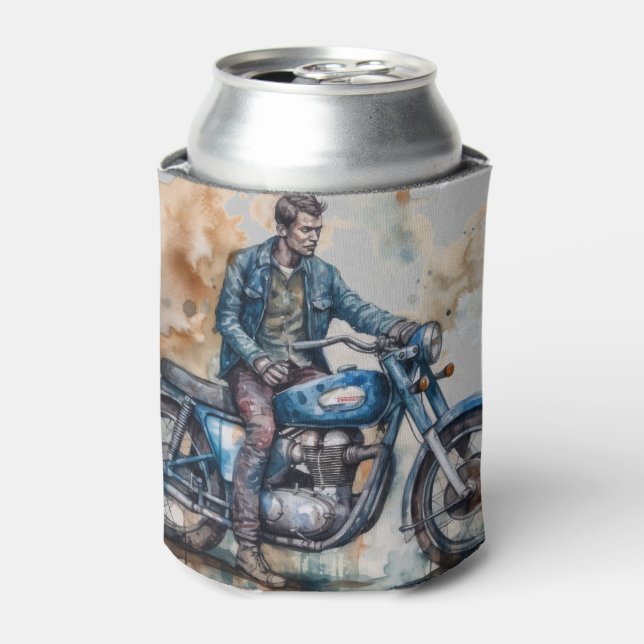Rafraîchisseur Pour Canette Impression graphique classique Retro Biker Motif (Can devant)