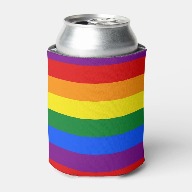 Rafraîchisseur Pour Canette Indicateur Gay pride arc-en-ciel (Can devant)