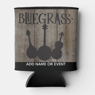 Rafraîchisseur Pour Canette Instruments de musique Bluegrass sur bois rustique