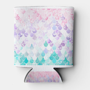 Rafraîchisseur Pour Canette Iridescent en pastel de sirène mignonne, rose,