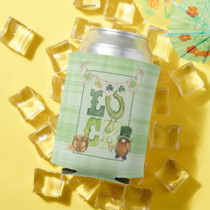 Rafraîchisseur Pour Canette Irish Luck St Patrick's Day Gnome Shamrock Green