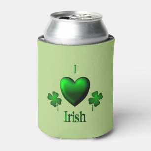 Rafraîchisseur Pour Canette Irlandais de coeur du vert I