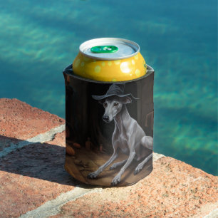 Rafraîchisseur Pour Canette Italien Greyhound Citrouille Halloween effrayant