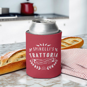 Rafraîchisseur Pour Canette Italien Trattoria Personnalisé Restaurant Logo Rou