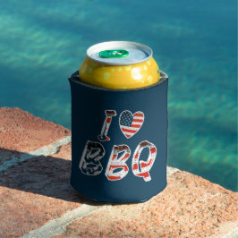 Rafraîchisseur Pour Canette J'adore le barbecue, patriotique américain