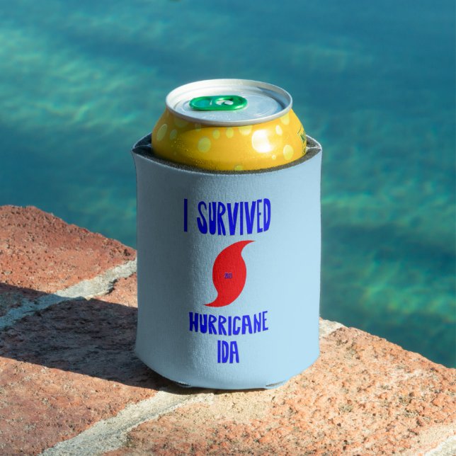 Rafraîchisseur Pour Canette J'Ai Survécu À L'Ouragan Ida (Piscine in situ)