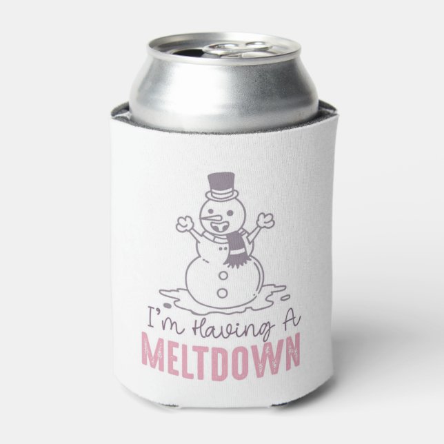 Rafraîchisseur Pour Canette J'ai une fonte - Drôle Snowman Design (Can devant)