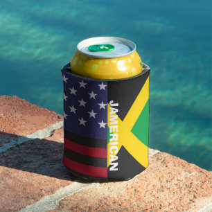 Rafraîchisseur Pour Canette Jamerican, drapeau jamaïcain américain, 4 juillet