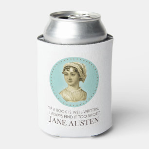 Rafraîchisseur Pour Canette Jane Austen Portrait et citation sur la lecture