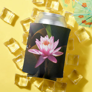 Rafraîchisseur Pour Canette Jardin d'eau rose rose Nénuphar éclairé