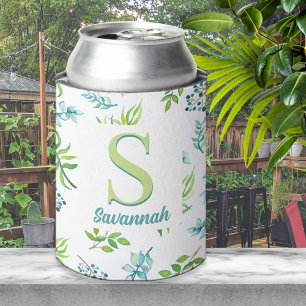 Rafraîchisseur Pour Canette Jardin Floral Aquarelle Personnalisé