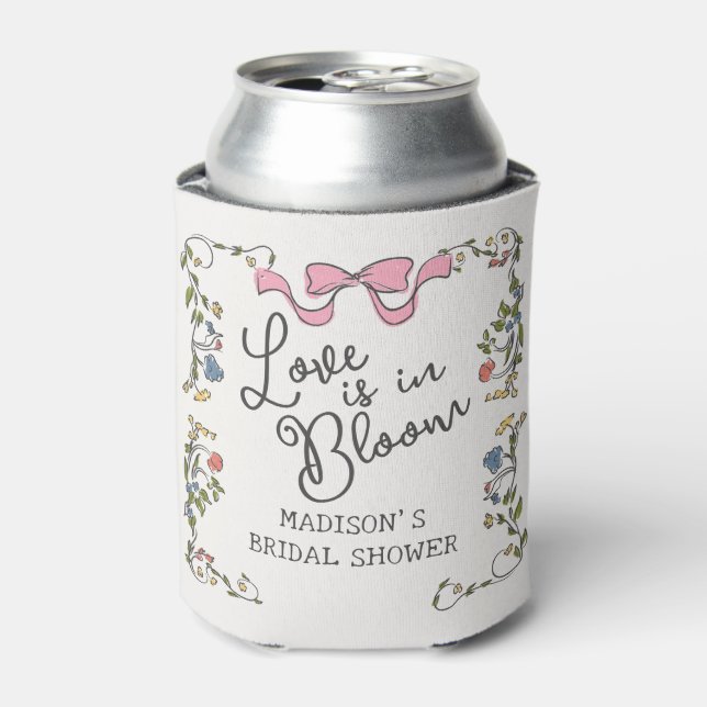 Rafraîchisseur Pour Canette Jardin Whimsical Doodle Fête des mariées florale (Can devant)