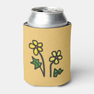 Rafraîchisseur Pour Canette Jaune doux de fleurs