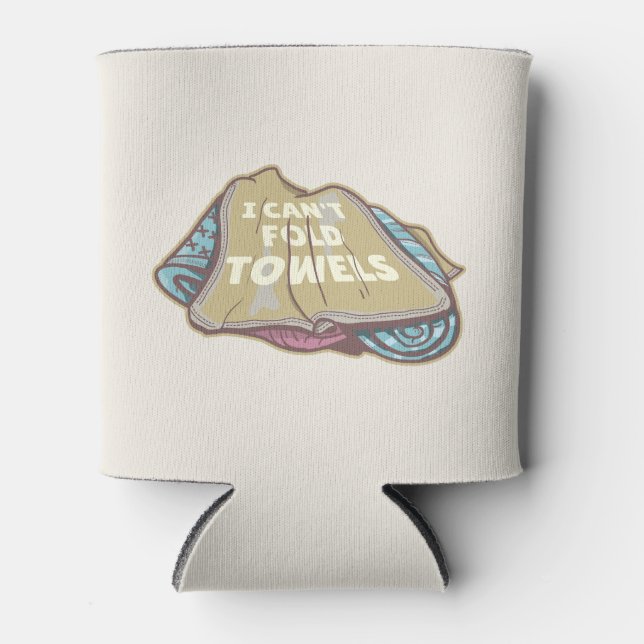 Rafraîchisseur Pour Canette Je ne peux pas plier serviettes drôle de linge jou (Devant)