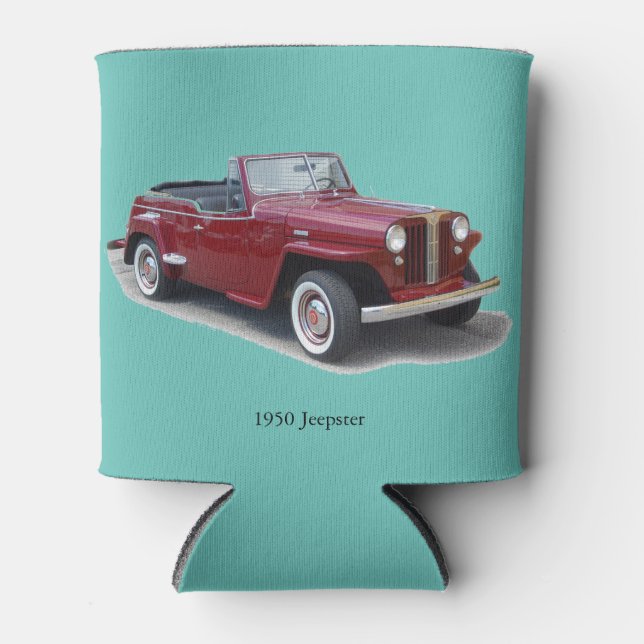 Rafraîchisseur Pour Canette Jeepster 1950 peut refroidir (Devant)