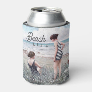 Rafraîchisseur Pour Canette Jolie plage de sable brun et salé