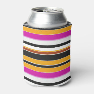 Rafraîchisseur Pour Canette Jolies rayures noires orange