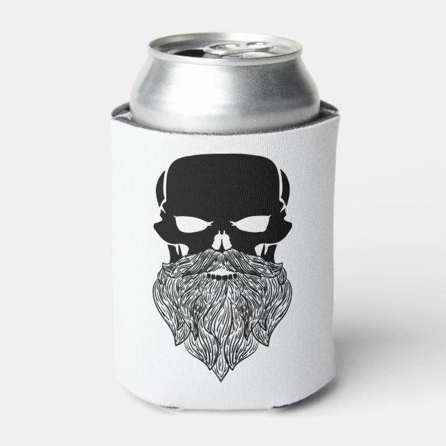 Rafraîchisseur Pour Canette Jolly roger de crâne barbu cool (Can devant)