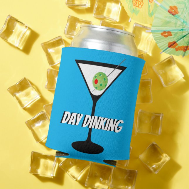 Rafraîchisseur Pour Canette Jour Diner Martini verre avec Pickleball Olive (Été in situ)