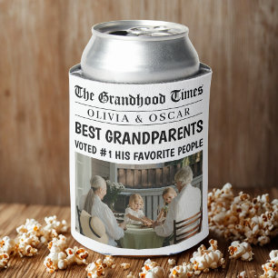 Rafraîchisseur Pour Canette Journal personnalisé   Meilleur cadeau grand-paren
