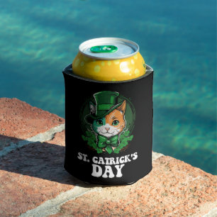 Rafraîchisseur Pour Canette Journée St Catricks Amoureux des chats St Patrick'