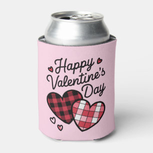 Rafraîchisseur Pour Canette Joyeuse Saint-Valentin Léopard Carreaux Amour Coeu