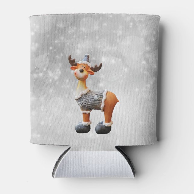 Rafraîchisseur Pour Canette Joyeux Christmoose portant un chapeau   (Devant)