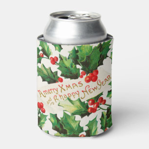 Rafraîchisseur Pour Canette Joyeux Noël et Joyeux Nouvel An Holly