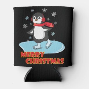 Rafraîchisseur Pour Canette Joyeux Noël mignonne Penguin d'hiver