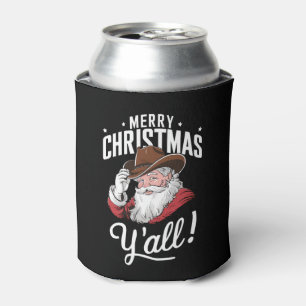 Rafraîchisseur Pour Canette Joyeux Noël Y'all Country Cowboy Père Noël