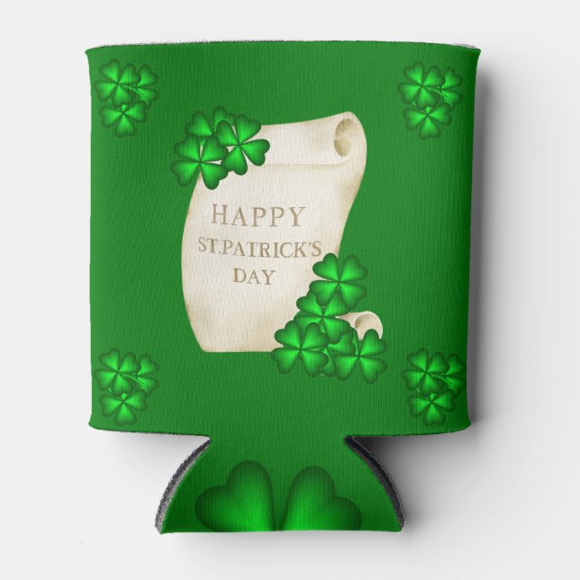 Rafraîchisseur Pour Canette Joyeux Shamrocks de St Patrick (Devant)