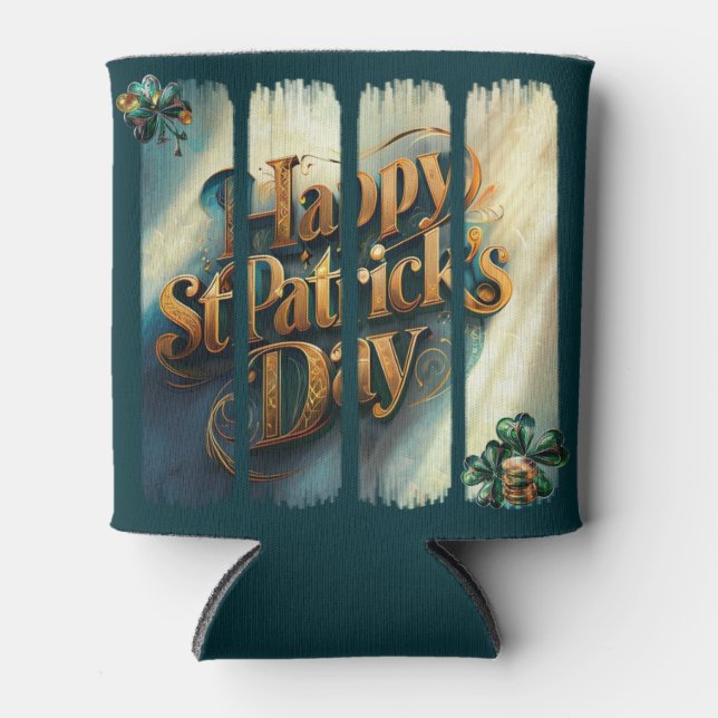 Rafraîchisseur Pour Canette Joyeux St. Patrick's Day Pinceau vertical (Devant)