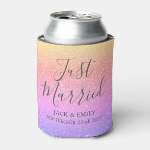 Rafraîchisseur Pour Canette Juste Marié Romantique violet rose Can Cooler