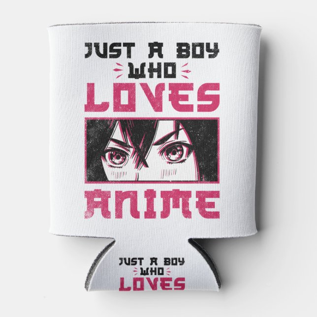 Rafraîchisseur Pour Canette Juste un garçon qui aime Anime Weeb Otaku (Devant)