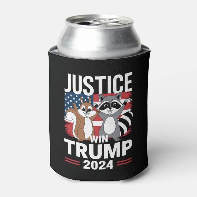 Rafraîchisseur Pour Canette Justice Pour Peanut Win Trump 2024 (Can devant)