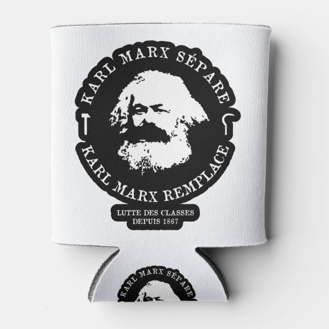 RAFRAÎCHISSEUR  POUR CANETTE KARL MARX SÉPARE, KARL MARX REMPLACE (Devant)